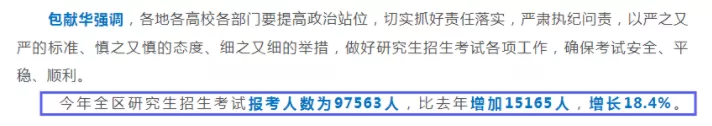 内蒙古报考人数为97563人